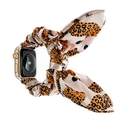 Leopard-print bow Apple Watch strap