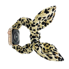 Leopard-print bow Apple Watch strap