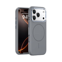 17 Series Metal Lens Phone Case, Liquid Silicone Simple Phone Protective Cover
