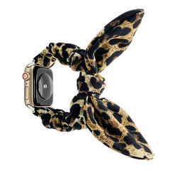 Leopard-print bow Apple Watch strap