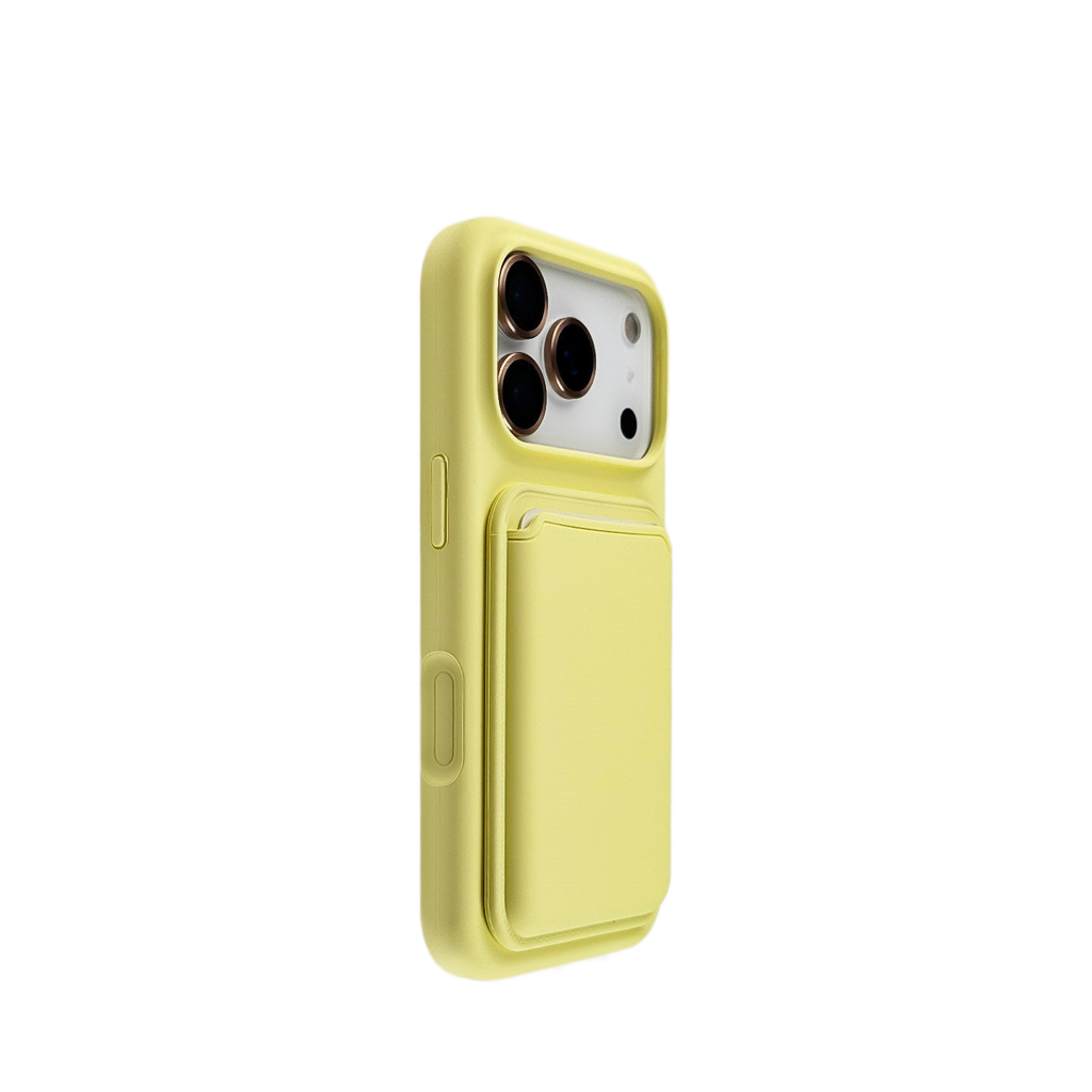 iPhone 17 Pro Max & Full Apple Series: Magnetic Card Wallet Liquid Silicone Case