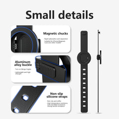 Noxe Magsafe Magnethalterung für Einkaufswagen, Fitnessgurt, tragbarer magnetischer Handyhalter für den Arm 