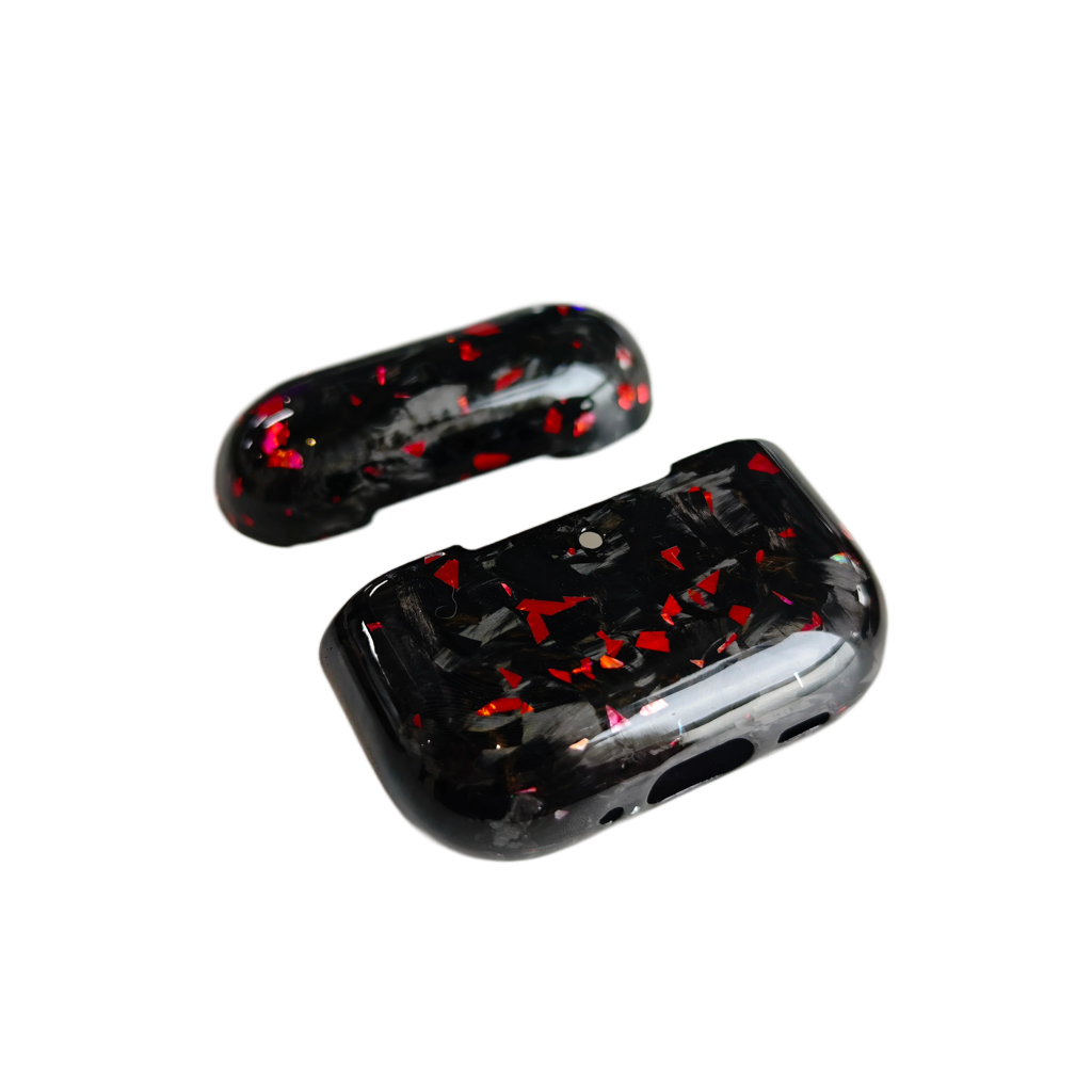 Forged Carbon Fiber red AirPods Case